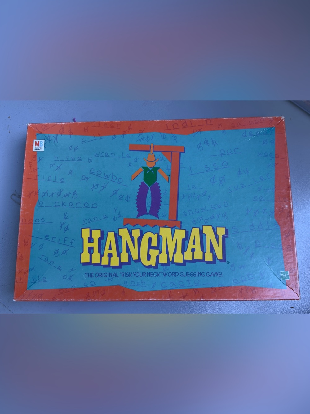 Hangman Classic Word Guessing Game - Blue/Yellow Box